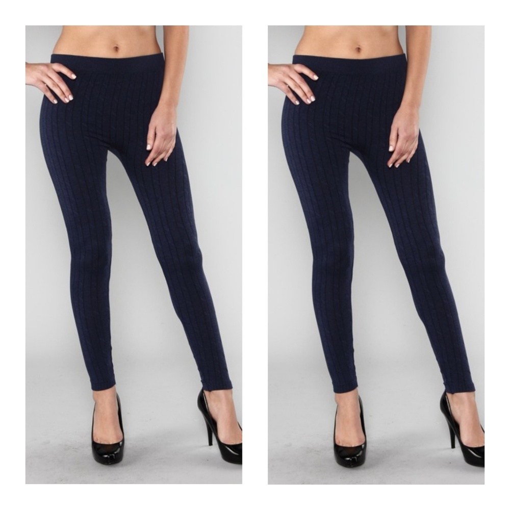 Black Knit Leggings